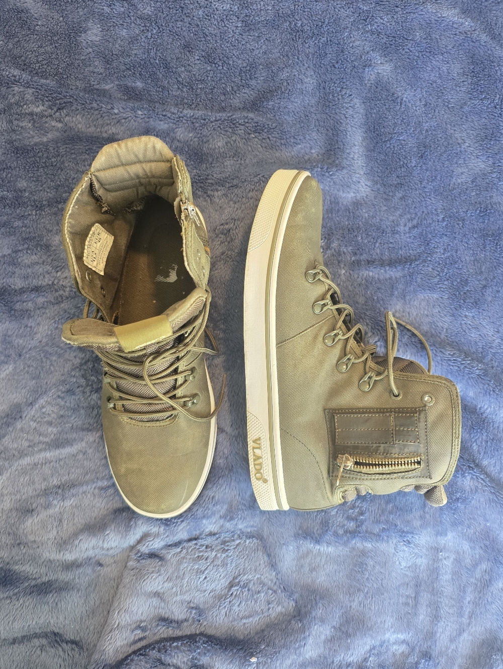 Men's High-Top Casual Sneakers in Olive Green Vlado Maximus 2 Olive Green High T